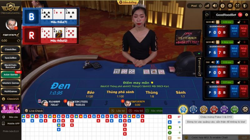 Dealer chia bài Poker Livestream cực kỳ chuyên nghiệp