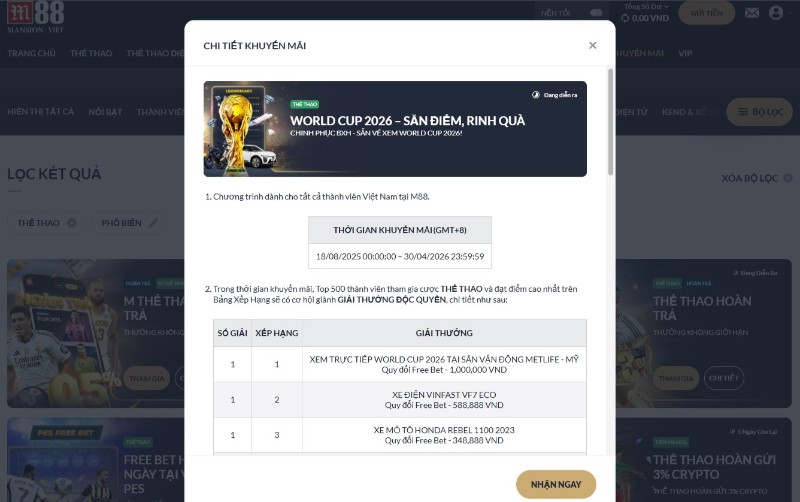Khuyến mãi M88