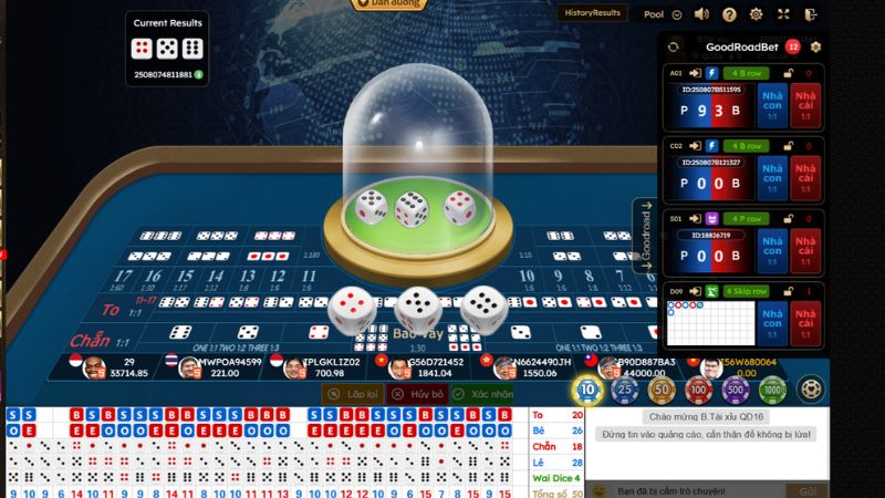 Giao diện chơi tài xỉu online